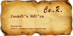 Csukás Róza névjegykártya