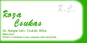 roza csukas business card
