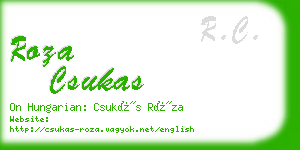 roza csukas business card